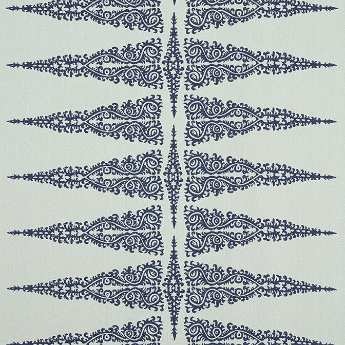 Ellery Stripe Navy on Soft Teal AF24548 by Anna French Fabric Anna French Fabric Ellery Stripe Navy on Soft Teal AF24548Fabric Devon Fabric Book 55% Linen, 45% Cotton INDIA </p><p>Repeat: V: 8.75 54 - Fabric Carolina -