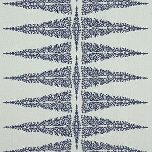 Ellery Stripe Navy on Soft Teal AF24548 by Anna French Fabric