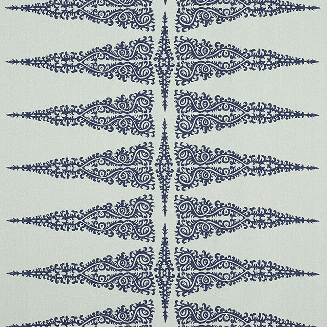 Ellery Stripe Navy on Soft Teal AF24548 by Anna French Fabric Anna French Fabric Ellery Stripe Navy on Soft Teal AF24548Fabric Devon Fabric Book 55% Linen, 45% Cotton INDIA </p><p>Repeat: V: 8.75 54 - Fabric Carolina -