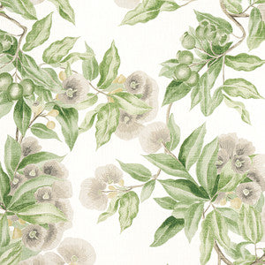 Camellia Garden Spring on White AF24551 by Anna French Fabric