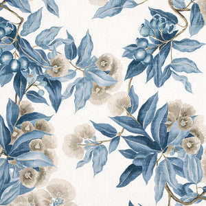 Camellia Garden Linen and Navy AF24553 by Anna French Fabric