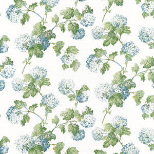 Sussex Hydrangea Blue and Green AF57846 by Anna French Fabric