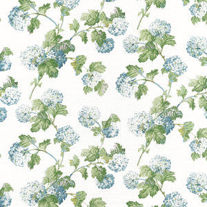 Sussex Hydrangea Blue and Green AF57846 by Anna French Fabric