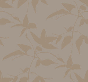 Persimmon Leaf Gold & Taupe Wallpaper by Ronald Redding