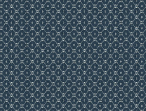 Fretwork Blue Wallpaper by Ronald Redding