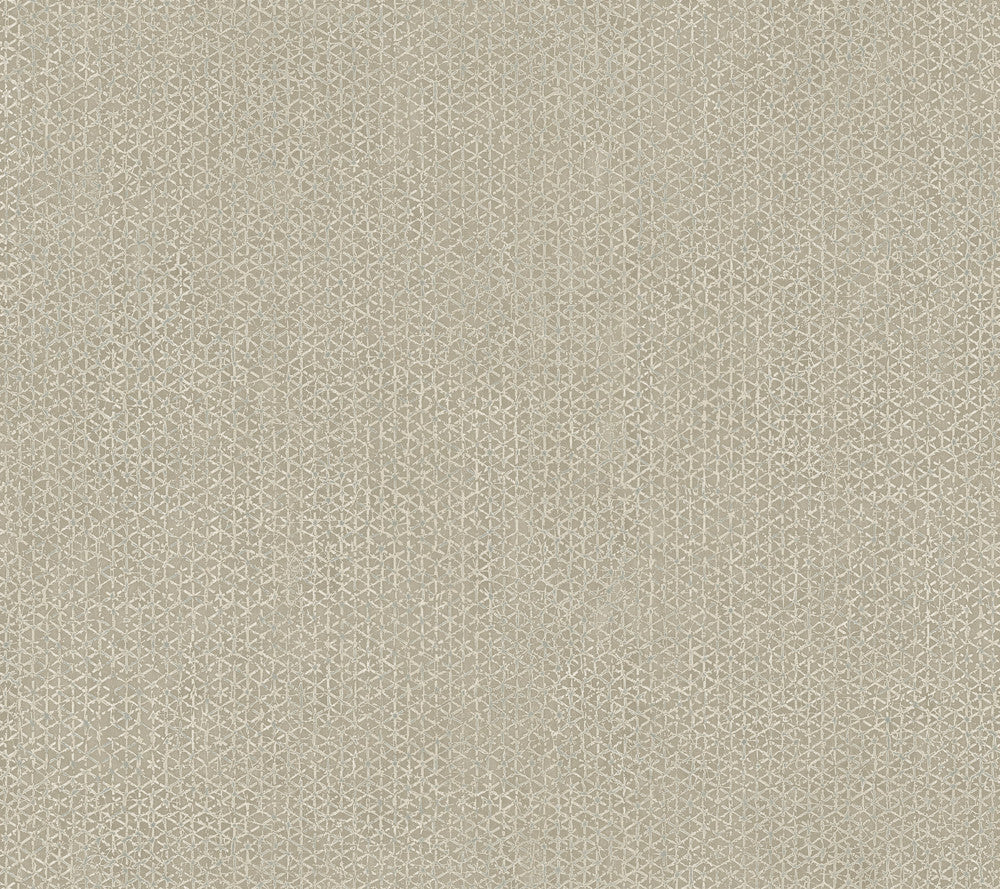 Bantam Tile Beige Wallpaper by Ronald Redding Tea Garden Covers about 60.8 square feet 27-in by 27-ft long roll Unpasted 24 - Fabric Carolina -