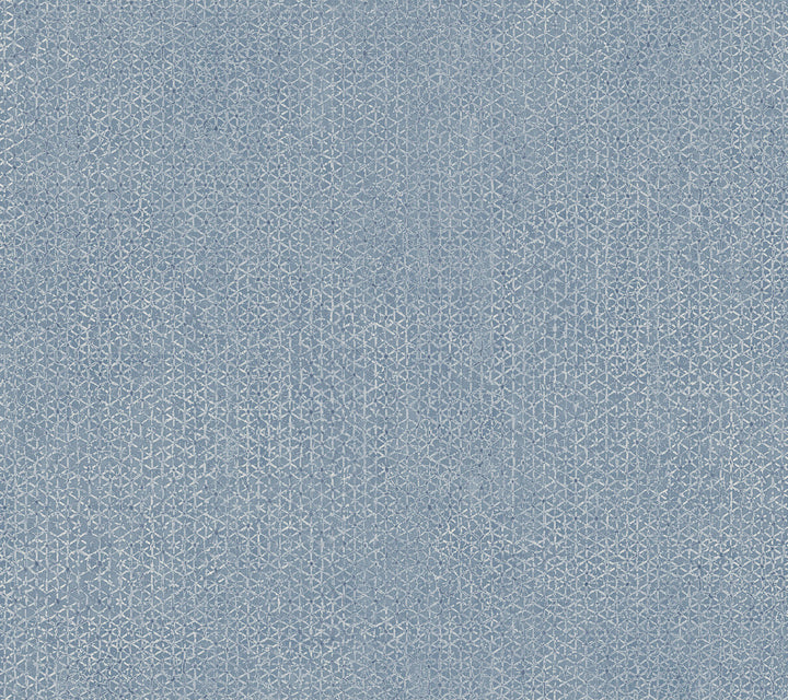 Bantam Tile Blue Wallpaper by Ronald Redding Tea Garden Covers about 60.8 square feet 27-in by 27-ft long roll Unpasted 24 - Fabric Carolina -