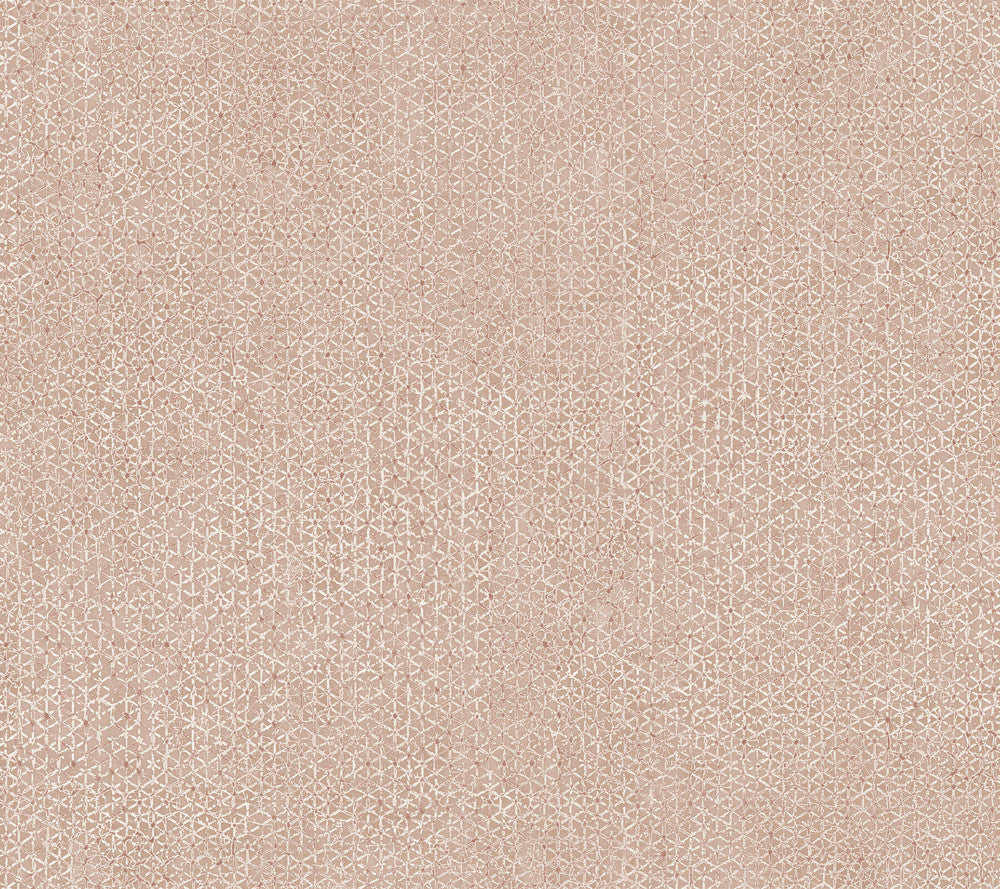 Bantam Tile Coral Wallpaper by Ronald Redding Tea Garden Covers about 60.8 square feet 27-in by 27-ft long roll Unpasted 24 - Fabric Carolina -