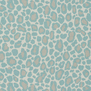 African Leopard Aqua AF72977 By Anna French Fabric