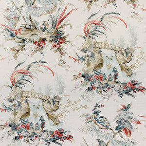 Moorea Cream on Coral AF72985 by Anna French Fabric