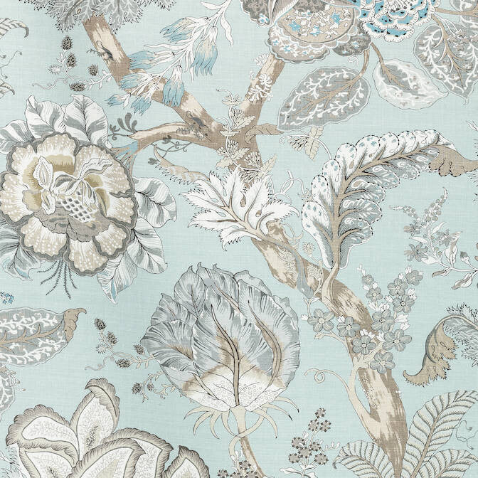 Kalamkari Robin's Egg AF78737 by Anna French Fabric Anna French Fabric Kalamkari Robin's Egg AF78737Fabric Palampore Fabric Book 60% Linen, 30% Cot, 10% Nylon THAILAND </p><p>Repeat: V: 41 54 - Fabric Carolina -