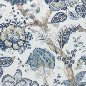 Kalamkari Blue and White AF78738 by Anna French Fabric