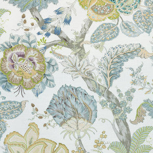 Kalamkari Yellow and Aqua AF78740 by Anna French Fabric