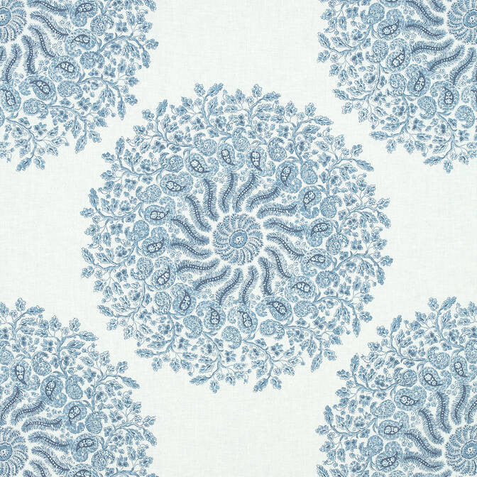 La Provence Blue and White AF78795 by Anna French Fabric Anna French Fabric La Provence Blue and White AF78795Fabric Palampore Fabric Book 100% Cotton UNITED KINGDOM </p><p>Repeat: V: 24.5 54 - Fabric Carolina -