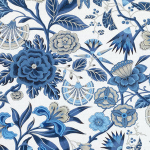Cleo Blue and White AF9621 by Anna French Fabric