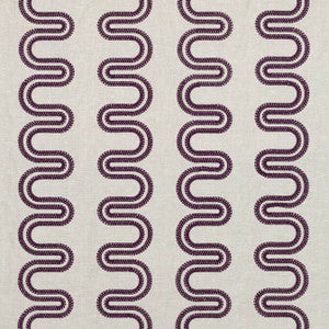 Herriot Way Embroidery Plum and Flax AF9638 by Anna French Fabric