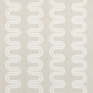 Herriot Way Embroidery White on Flax AF9639 by Anna French Fabric