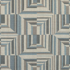 Cubism Spa Blue AF9653 by Anna French Fabric