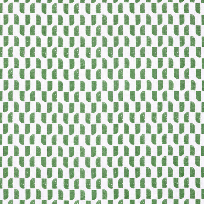 Akio Emerald Green AF9816 by Anna French Fabric Anna French Fabric Akio Emerald Green AF9816Fabric Nara Fabric 100% Linen INDIA </p><p>Repeat: V: 8.5 54 - Fabric Carolina -