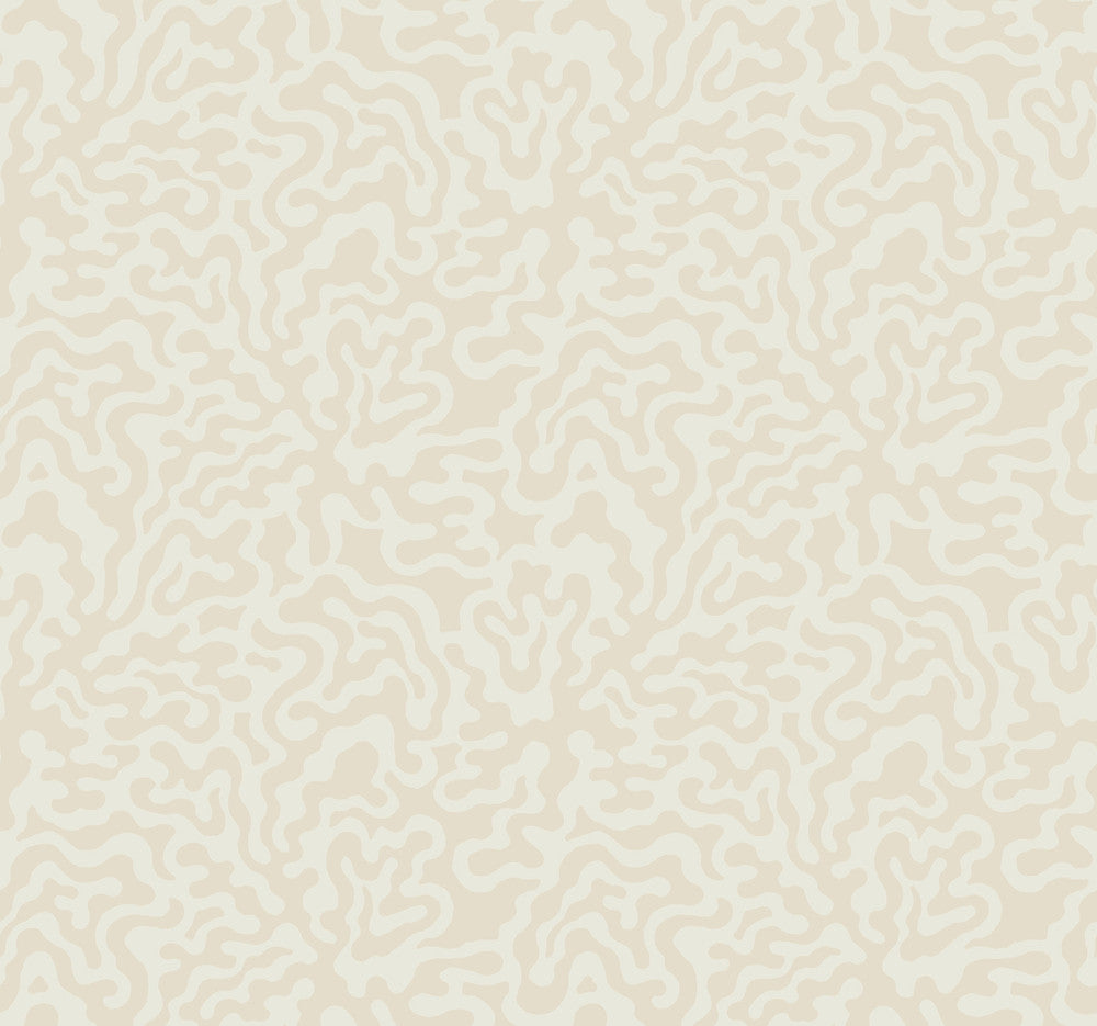 Nebulous Cloud Almond & Metallic Wallpaper by York Wallcoverings Artistic Abstracts Covers about 60.8 square feet 27-in by 27-ft long roll Unpasted 12.63 - Fabric Carolina -