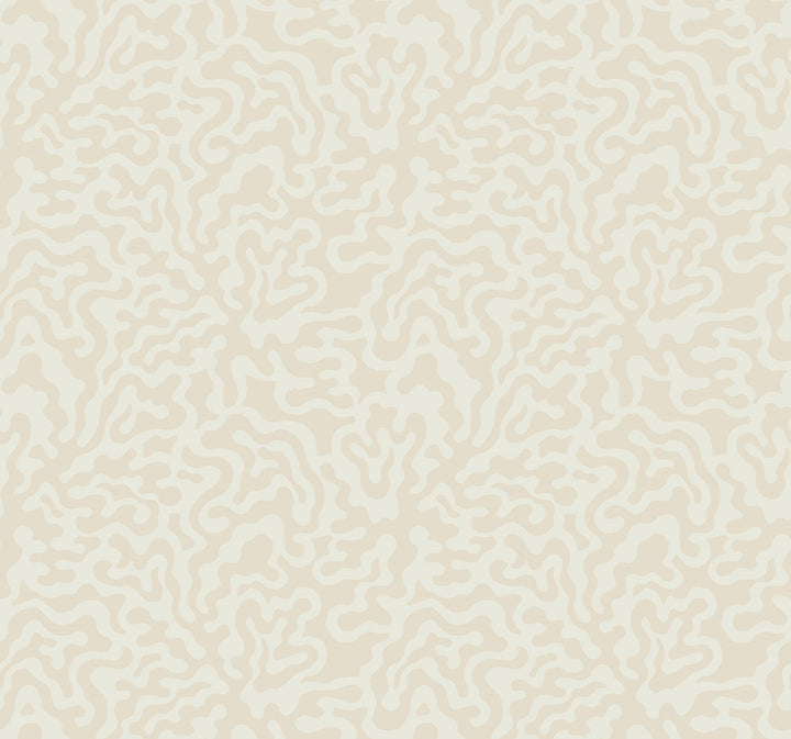 Nebulous Cloud Almond & Metallic Wallpaper by York Wallcoverings Artistic Abstracts Covers about 60.8 square feet 27-in by 27-ft long roll Unpasted 12.63 - Fabric Carolina -
