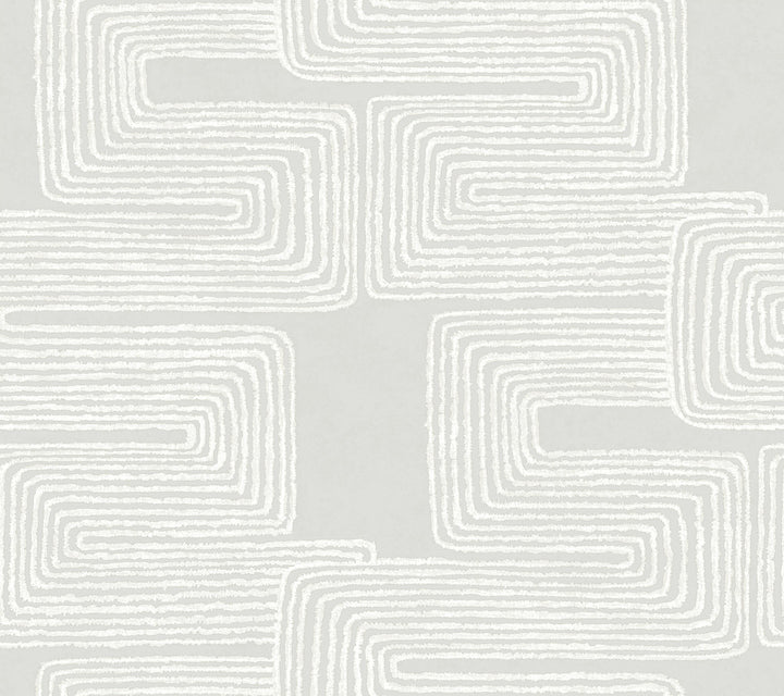 Zulu Thread Dove & Pearl Wallpaper by York Wallcoverings Artistic Abstracts Covers about 60.8 square feet 27-in by 27-ft long roll Unpasted 24 - Fabric Carolina -