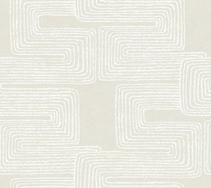 Zulu Thread Neutral & Pearl Wallpaper by York Wallcoverings