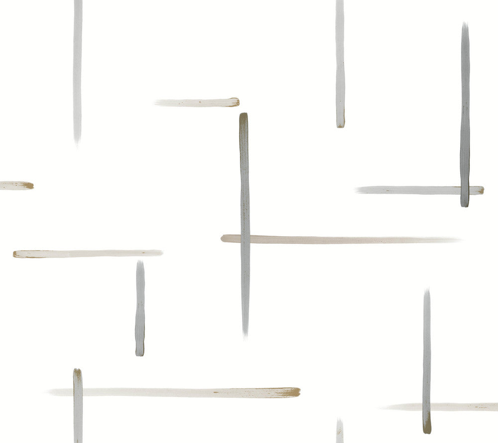 Gilded Sumi-E Black & Gold Wallpaper by York Wallcoverings Artistic Abstracts Covers about 60.8 square feet 27-in by 27-ft long roll Unpasted 24 - Fabric Carolina -