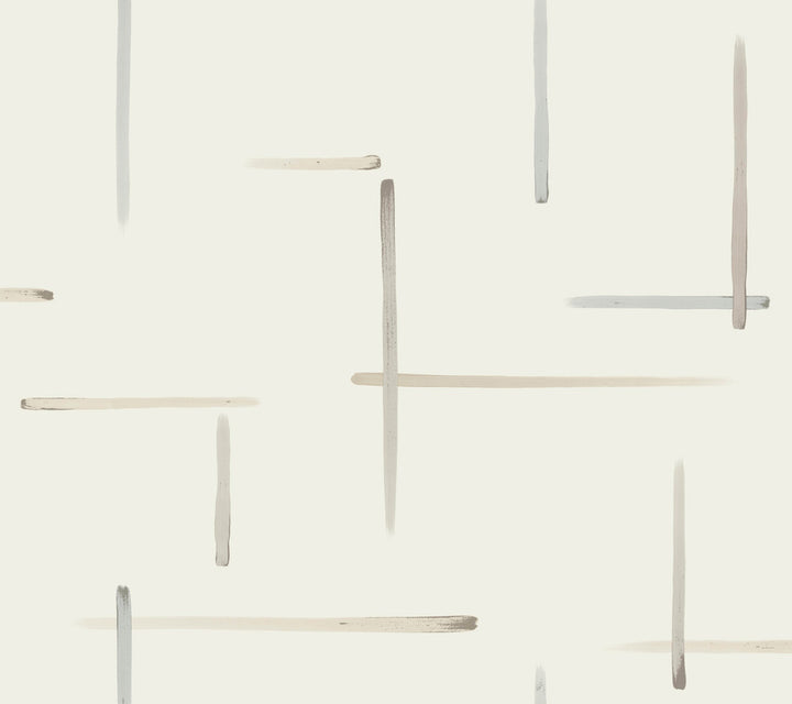 Gilded Sumi-E Neutral & Glint Wallpaper by York Wallcoverings Artistic Abstracts Covers about 60.8 square feet 27-in by 27-ft long roll Unpasted 24 - Fabric Carolina -