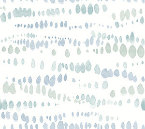 Dewdrops Blue Wallpaper by York Wallcoverings