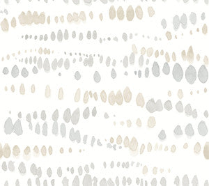 Dewdrops Neutral Wallpaper by York Wallcoverings