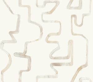 Abstract Aura Caramel & Cream Wallpaper by York Wallcoverings