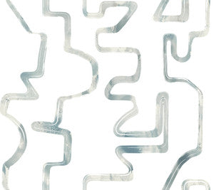 Abstract Aura Blue Smoke Wallpaper by York Wallcoverings