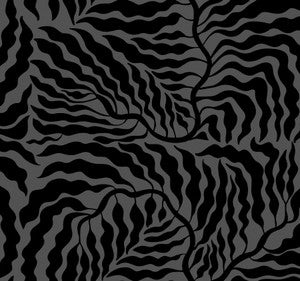 Fern Fronds Black Wallpaper by York Wallcoverings