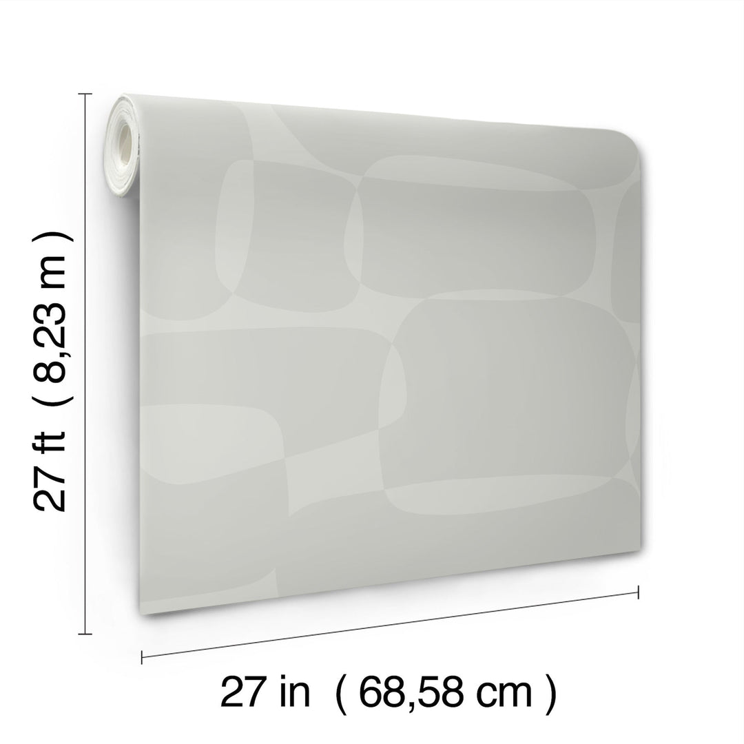 Block Grey Wallpaper by York Wallcoverings Designer