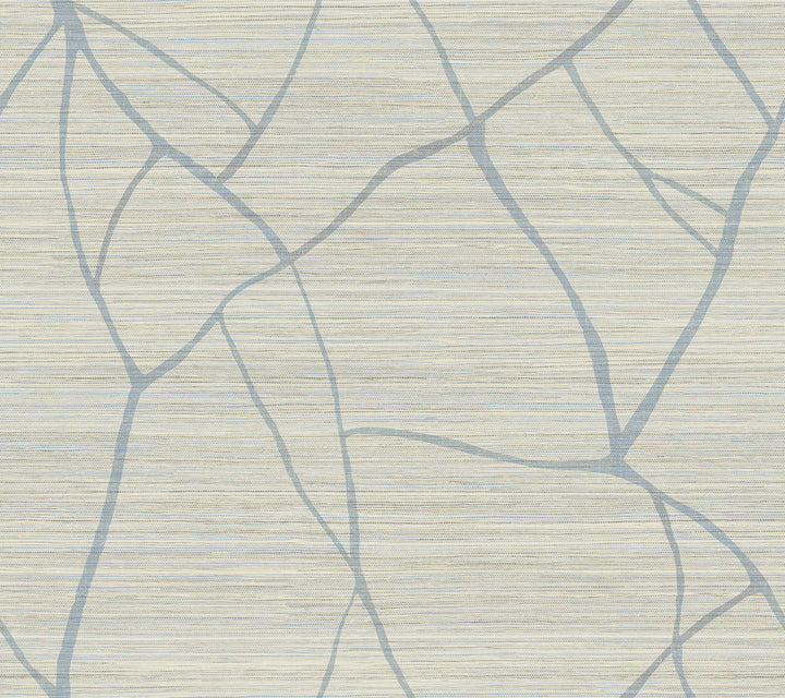 Raska Smokey Blue Wallpaper by York Wallcoverings Artistic Abstracts Covers about 60.8 square feet 27-in by 27-ft long roll Prepasted 24 - Fabric Carolina -