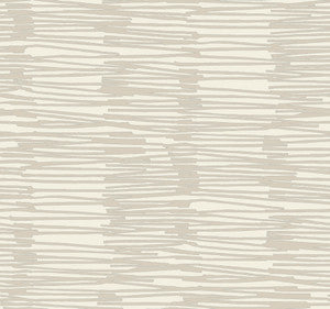 Water Reed Thatch Linen & Silver Wallpaper by York Wallcoverings