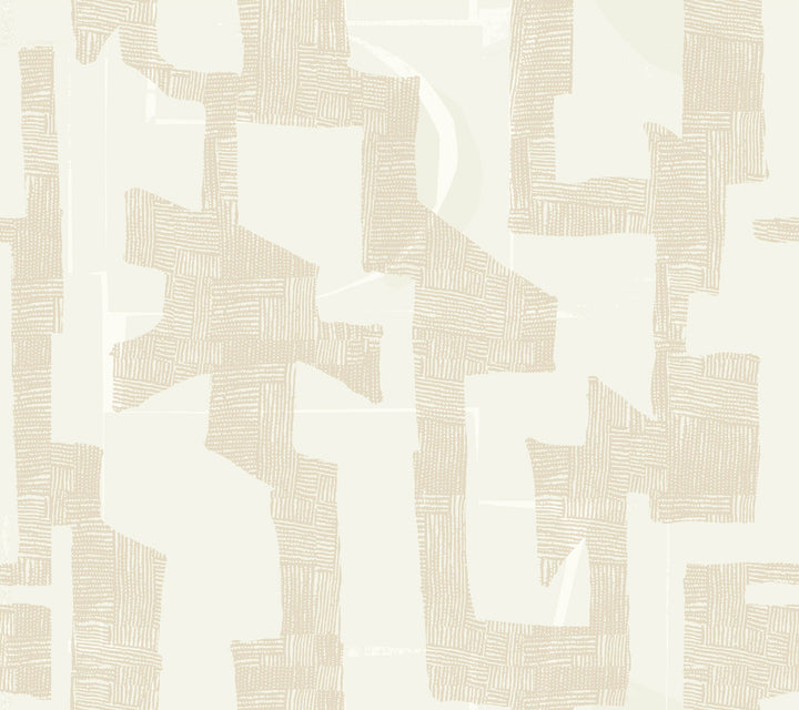Modern Tribal Caramel & Cream Wallpaper by York Wallcoverings Designer