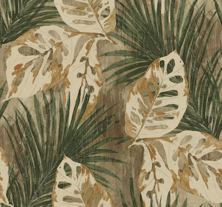 Karma Evening Green AG60204 by Seabrook Designs Designer Wallpaper