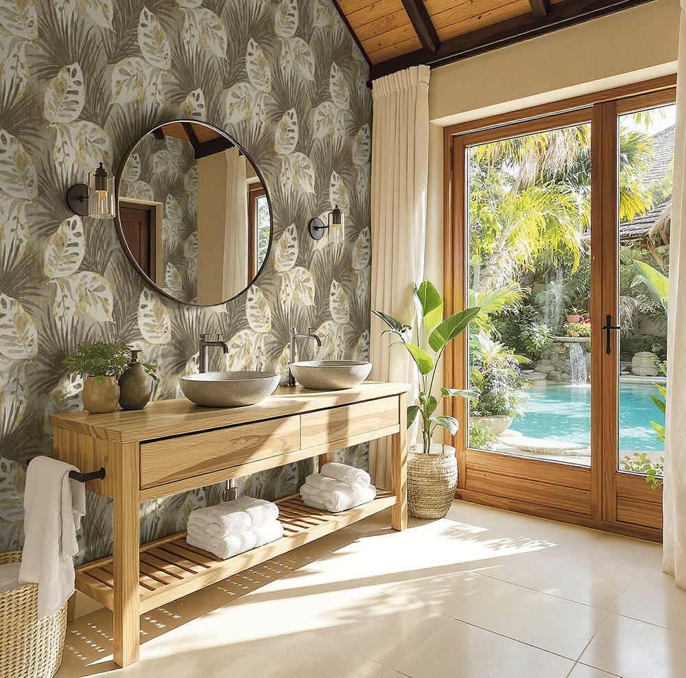 Karma Neutral AG60205 by Seabrook Designs Designer Wallpaper