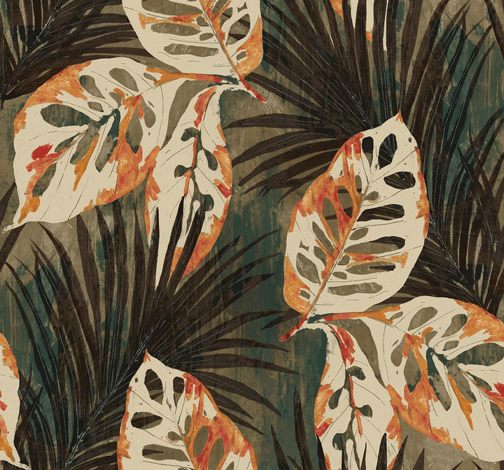 Karma Metallic Autumn AG60206 by Seabrook Designs Designer Wallpaper