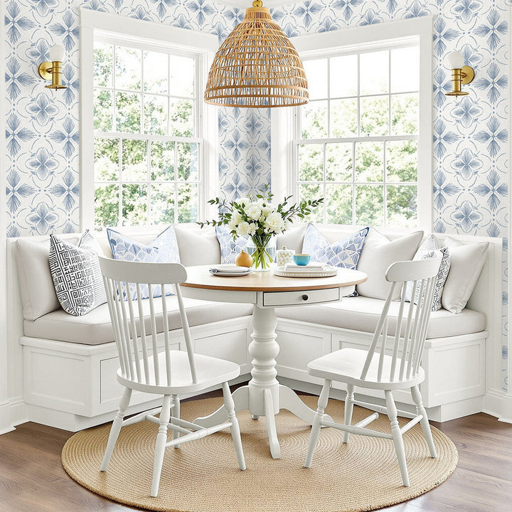 Sari Ocean Blue AG60402 by Seabrook Designs Designer Wallpaper