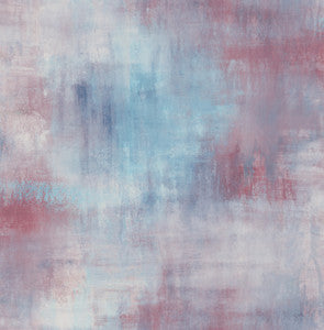 Pastel Wash Lavender, Scarlet, & Sky Blue by Seabrook Wallpaper