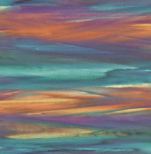 Rainbrow Brush Cerulean, Clementine, & Purple by Seabrook Wallpaper