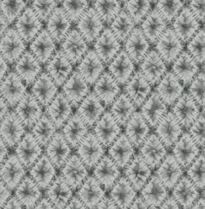 Shibori Geo Metallic Silver & Charcoal by Seabrook Wallpaper L'Atelier de Paris United States 56.05 20.87" 20.5" - Fabric Carolina -