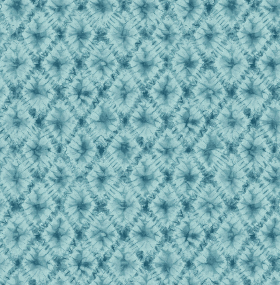 Shibori Geo Metallic Teal by Seabrook Wallpaper L'Atelier de Paris United States 56.05 20.87" 20.5" - Fabric Carolina -