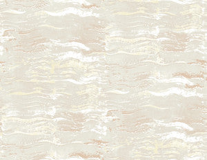 Bleached Wave Metallic Champagne & Bisque by Seabrook Wallpaper