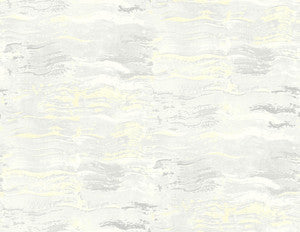 Bleached Wave Metallic Champagne & Gray by Seabrook Wallpaper