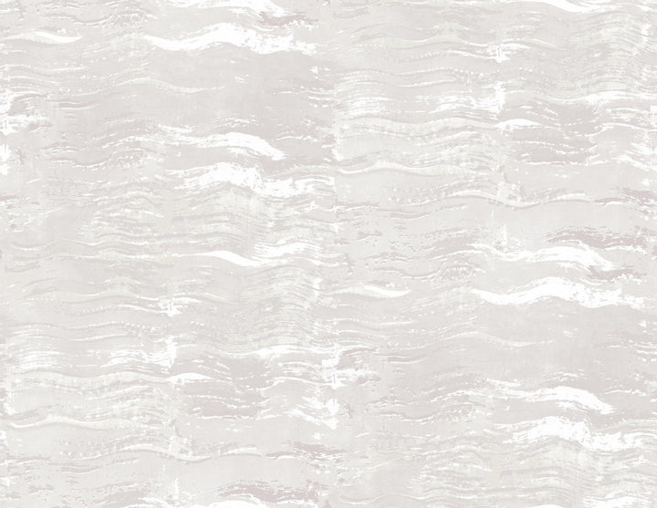 Bleached Wave Metallic Pearl & Gray by Seabrook Wallpaper L'Atelier de Paris United States 60.75 20.87" 27" - Fabric Carolina -