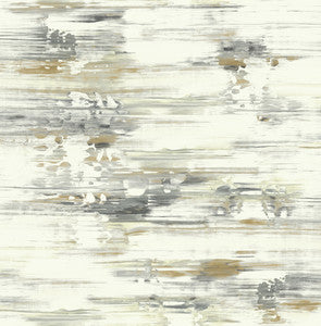 Spatula Stripes Gold, Gray, & Off-White by Seabrook Wallpaper